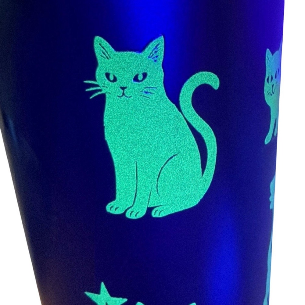 2026 Starbucks Halloween Black Cat Glow In The Dark 23 Oz. Cold Cup Tumbler NEW